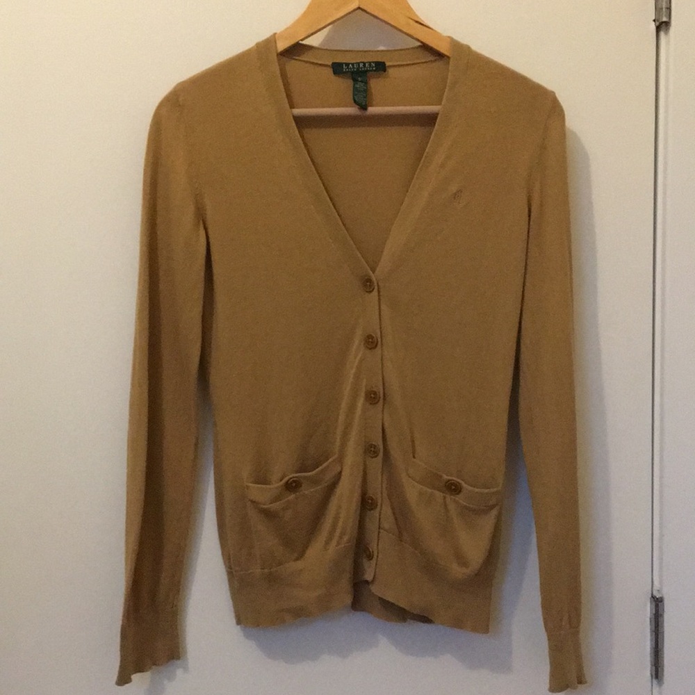Lauren Ralph Lauren Camel Cardigan